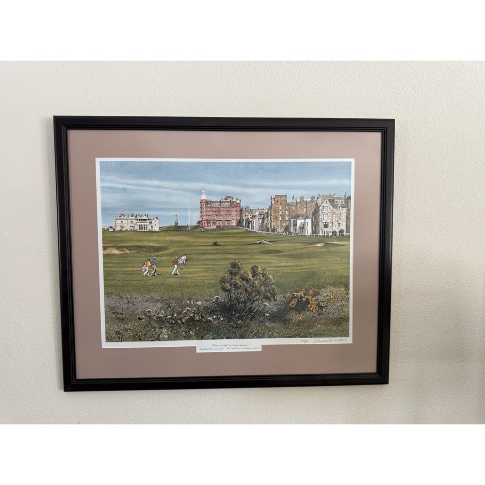 Donald Voorhees Home Of Golf Signed Numbered Print St Andrews Framed 424/950